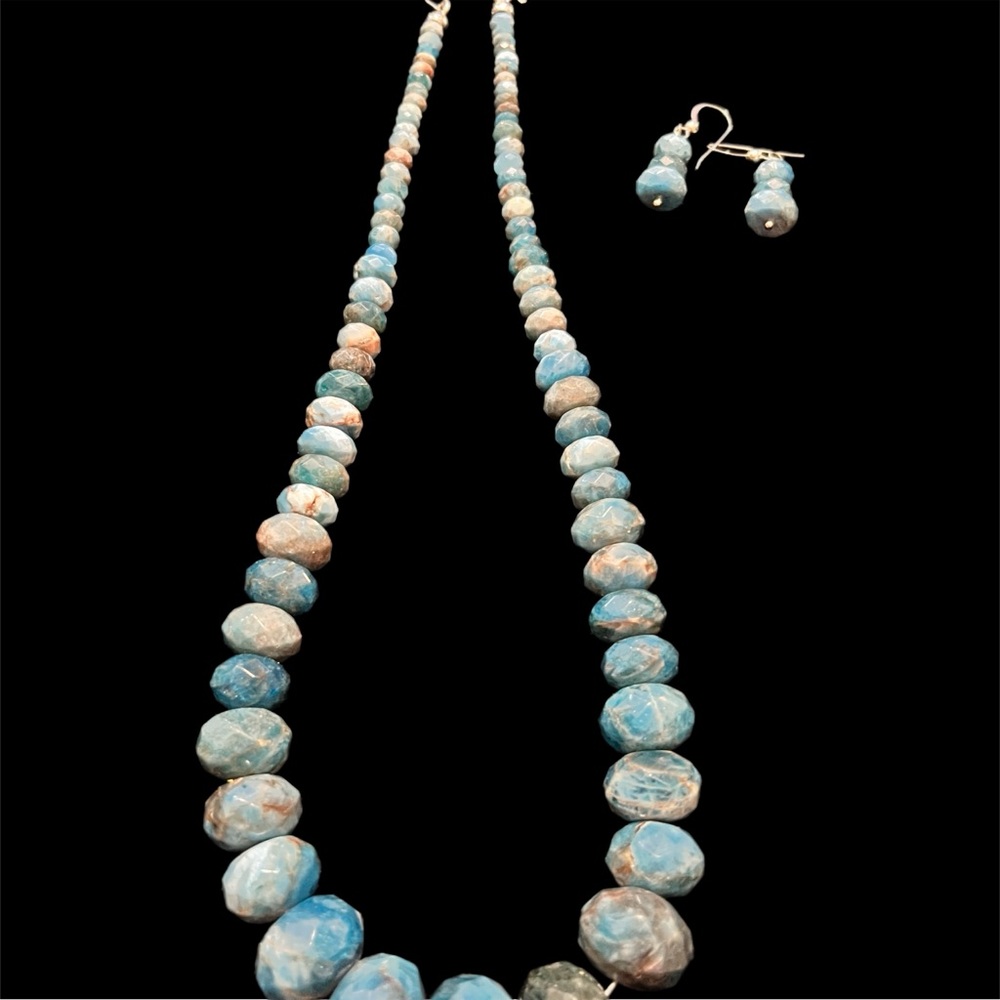 Jay King Mine Finds Blue Apatite Necklace & Earrings Set